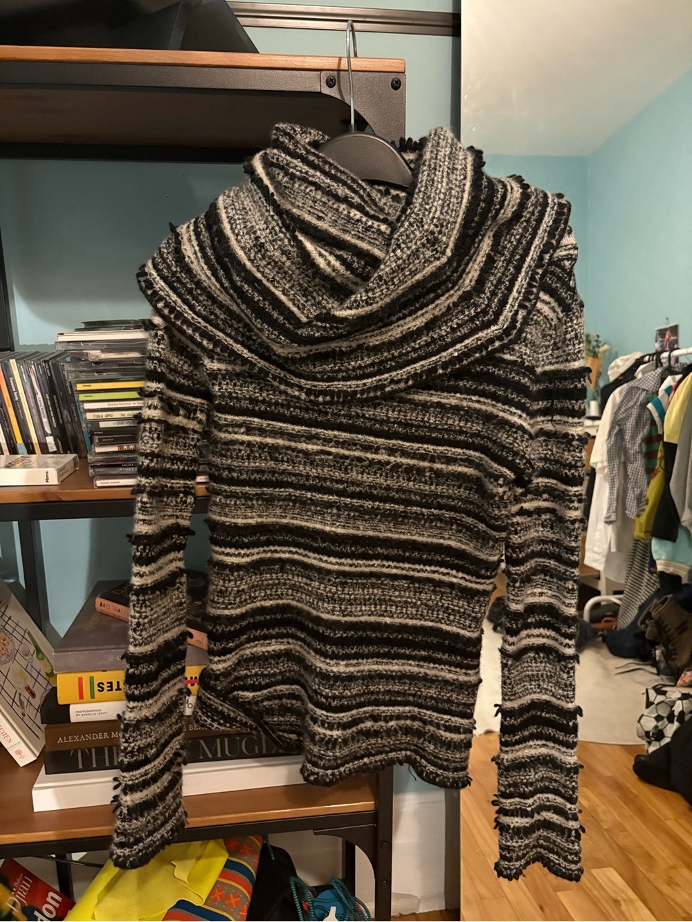 Dior Black & Gray Striped cashmere wool sweater
